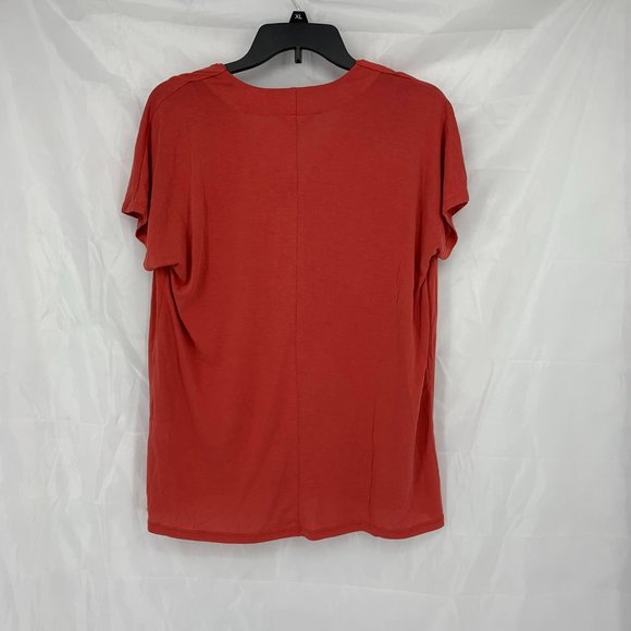 Lucky Brand Size M Orange V-Neck Blouse - Picture 5 of 5